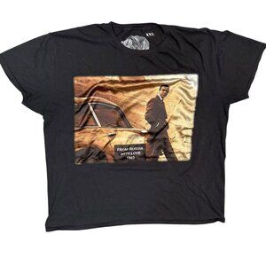 Bastille From Russia With Love TShirt Silk Patch Made in Italy Cotton Black XXL